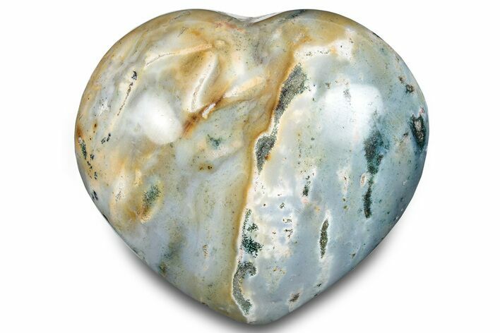 Polished Ocean Jasper Heart - Madagascar #283563